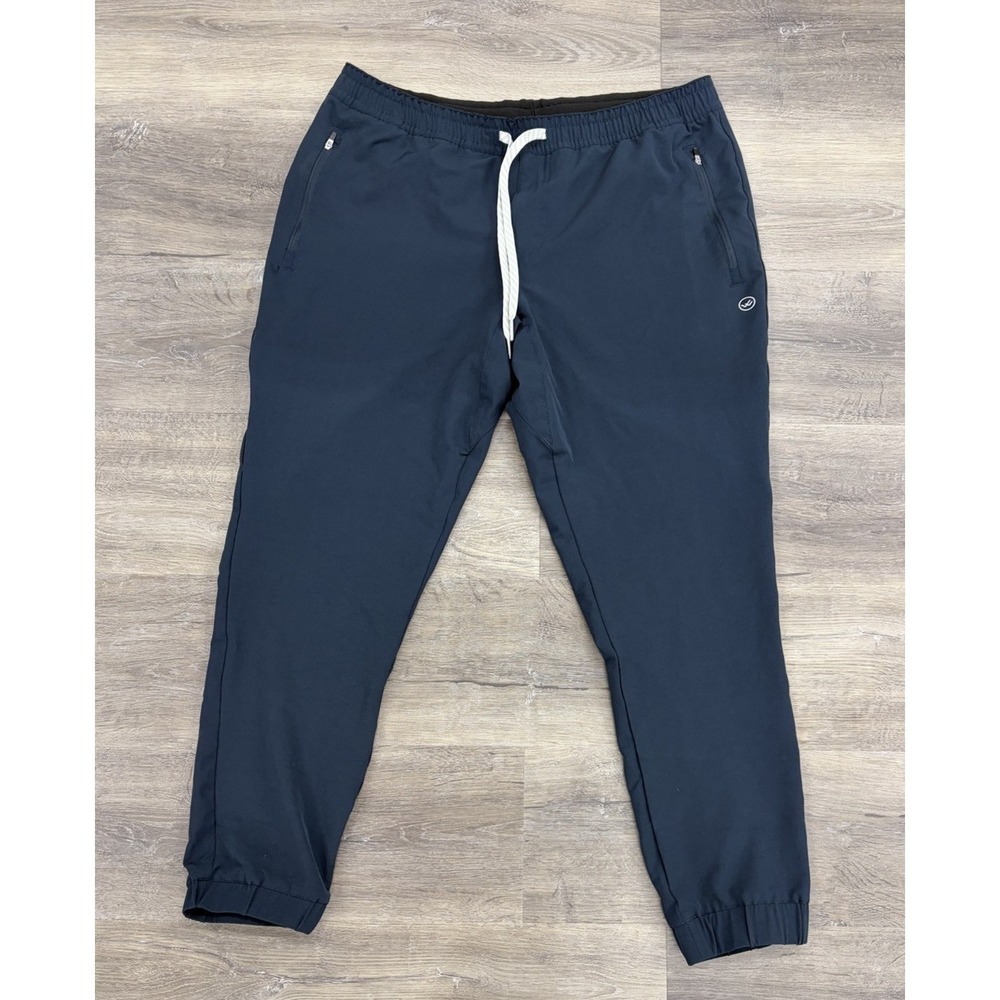 WOWIE Hoth Jogger Mens XL Navy Blue Stretch Zip Pocket Athletic Performance - Picture 1 of 10